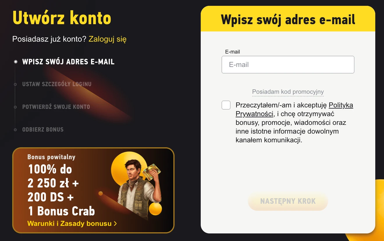 Rejestracja mobilna w Fezbet Kasyno
